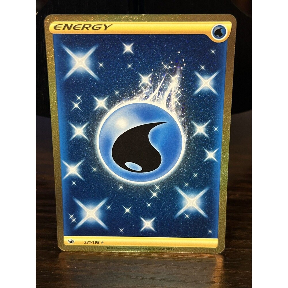 Pokemon Energy Card - Water Energy 231/198 Secret Rare Holo Chilling Reign 2021